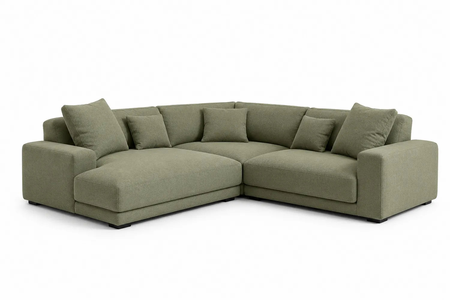 Narożnik Segmentowy Poliester Zielony 280x280 cm