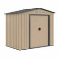 Metalowy domek ogrodowy stalowy 240x120x180 cm Beżowy