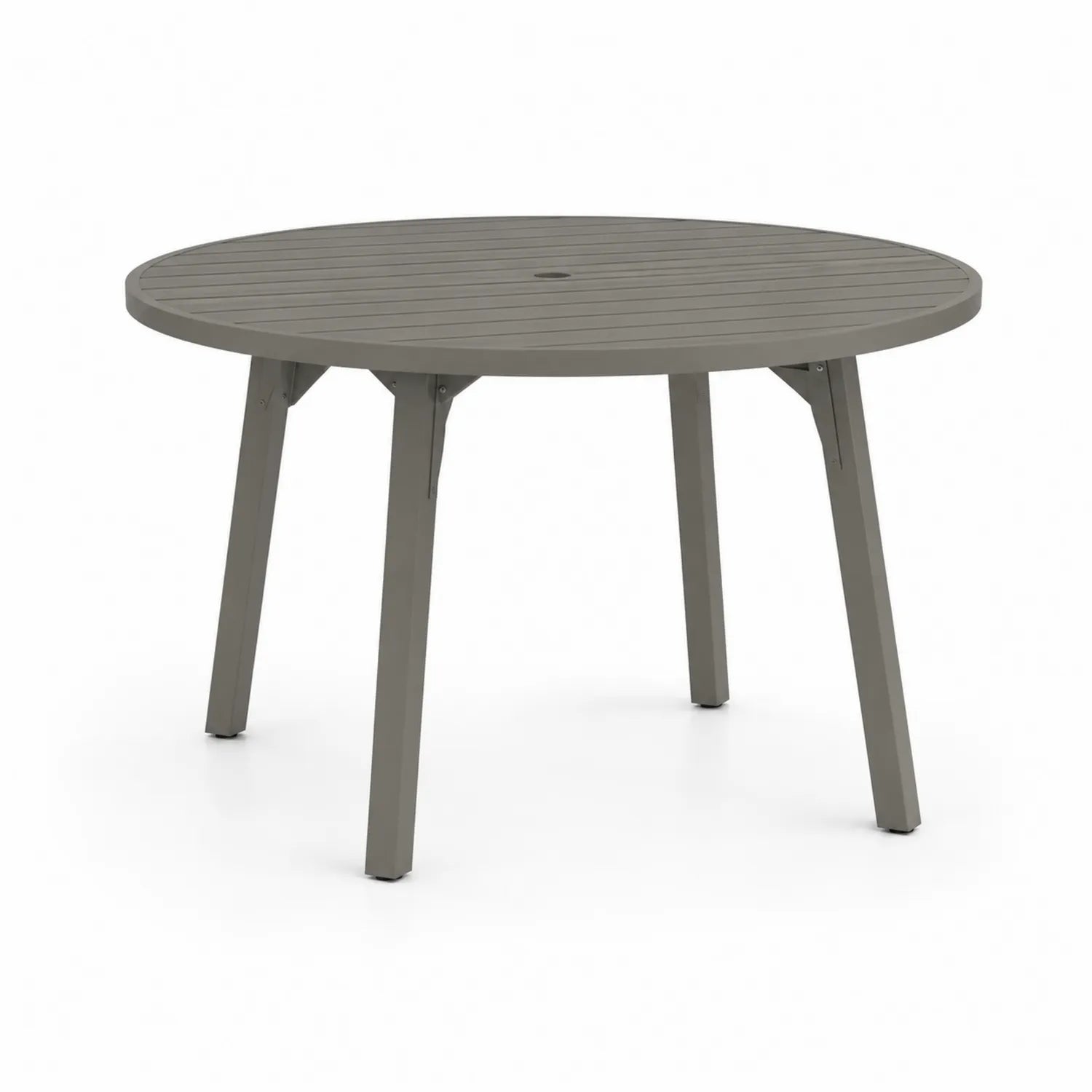 Okrągły stół ogrodowy aluminiowy szary 120 cm