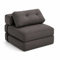 Sofa składana sztruks ciemnoszary 100x80x60 cm