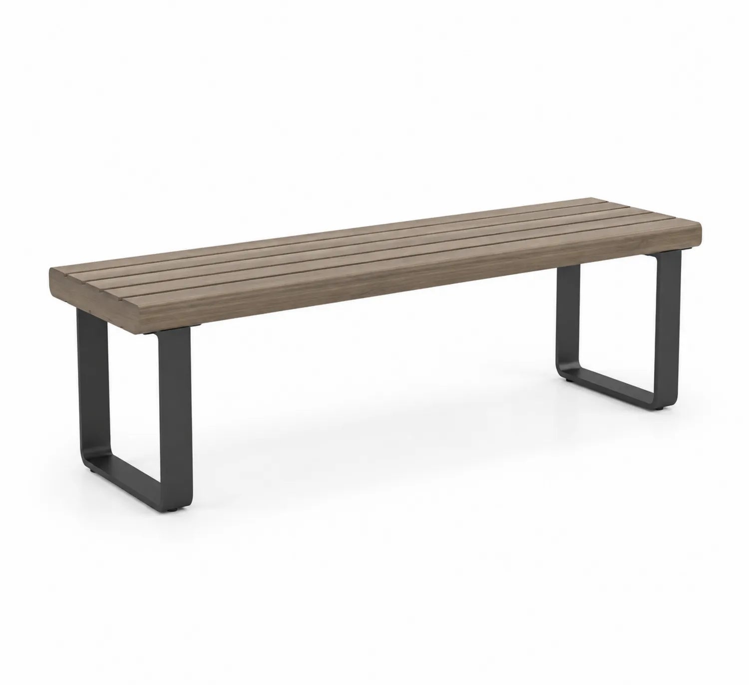 Ławka drewniana stalowa Brązowo-Czarna 180 cm