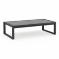 Stolik kawowy prostokątny aluminiowy z kompozytu drewna 120x60 cm Szary