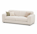 Sofa trzyosobowa z tkaniny kremowa