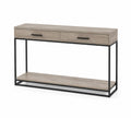 Konsola z płyty MDF i stali czarna 120x75x30 cm