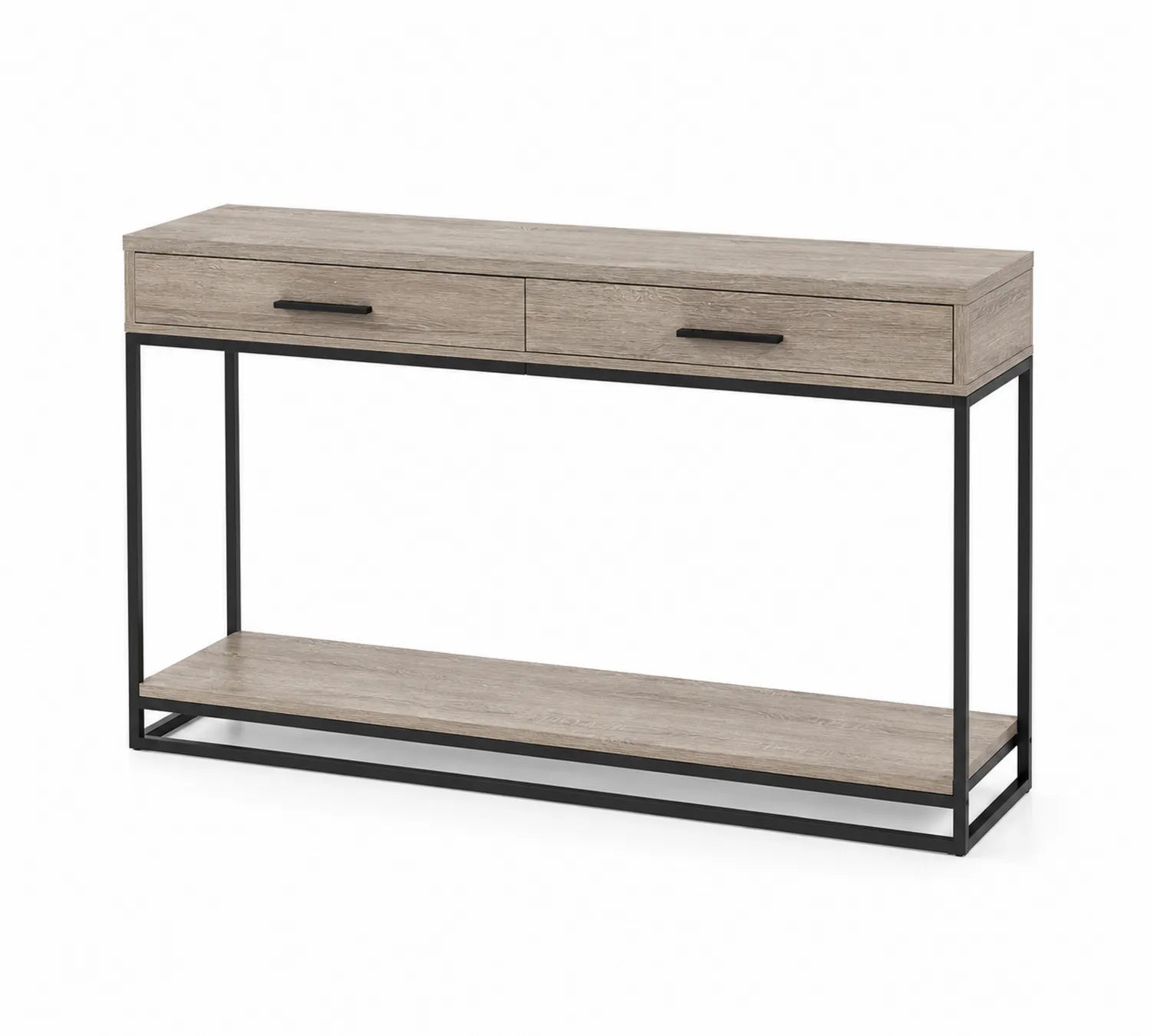 Konsola z płyty MDF i stali czarna 120x75x30 cm