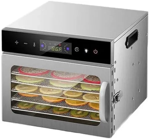Efficieran suszarka do żywności, 400 / 800 w 24h Mięso i zioła, Cyfrowa kontrola, Żywność 400 / 800 w, 6- 18 Stal nierdzewna Płyty, 24h minutnik, Suszenie owoców, Temperatura 30- 90 ° c 400/800 w
