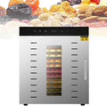 XSDAJSD, suszarka, dehydrater żywności, 1000 W, profesjonalny, 2 strefy temperatury, stal nierdzewna, 12 tacki, do owoców
