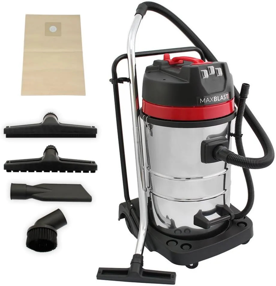 MAXBLAST, Odkurzacz, 80 l, 3000 W, stal nierdzewna