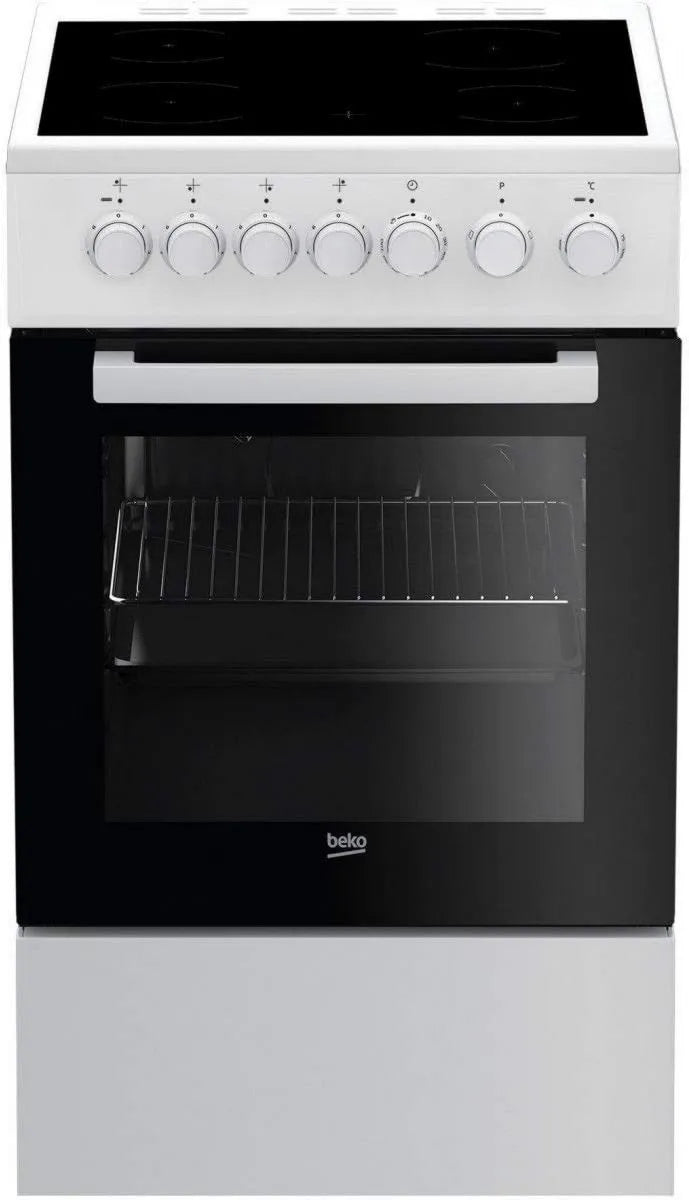 Beko kuchenka z piekarnikiem, Naczynia kuchenne z piekarnikiem FSS57100GW, 60 l, 4 pola grzewcze, białe, naczynia kuchenne ceramiczna 60 l 4 Białe światła - FSS57100GW