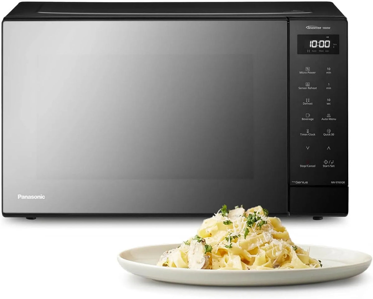 Panasonic kuchenka mikrofalowa, NN- ST65QBEPG, 32 l, 1000 W, 20 programów, dotyk, Inwerter, mikrofalówka, czarny, Szybka 30 funkcja, 1000 W moc NN-ST65QBEPG