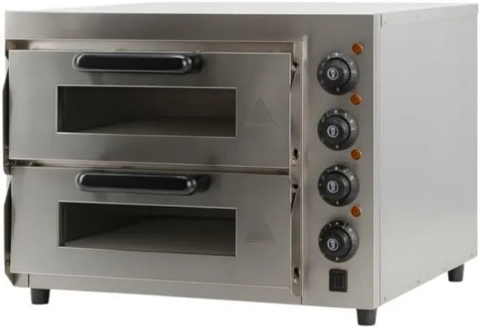 Générique piec do pizzy, Elektryczny, 40 cm, 3000 W, 2 strefy temperaturowe, Ognisty kamień, Temperatura 350°C