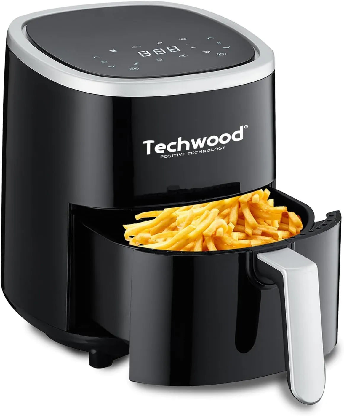 Techwood, Frytkownica na gorące powietrze, 1200 W, czarna, bez oleju, frytkownica elektryczna