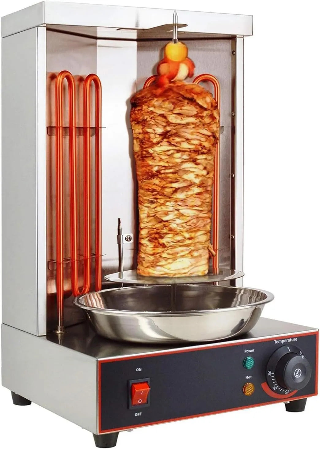 GZGHRZQS grill elektryczny, Kebab maszyna, Grill, Grill gazowy, 50 do 300°C, stal nierdzewna