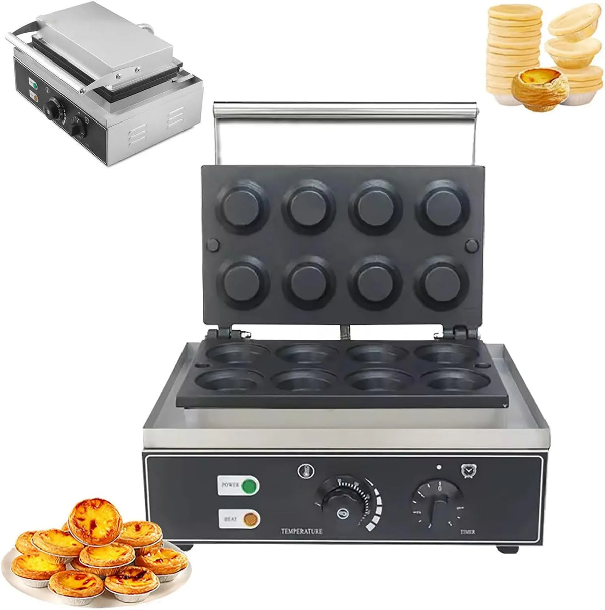 RSPPPJQ gofrownica / opiekacz, maszyny piet, elektryczne waffler, 1550 W, profesjonalny, restauracja, z powłoką nieprzywierającą powłoki, dom i restauracje