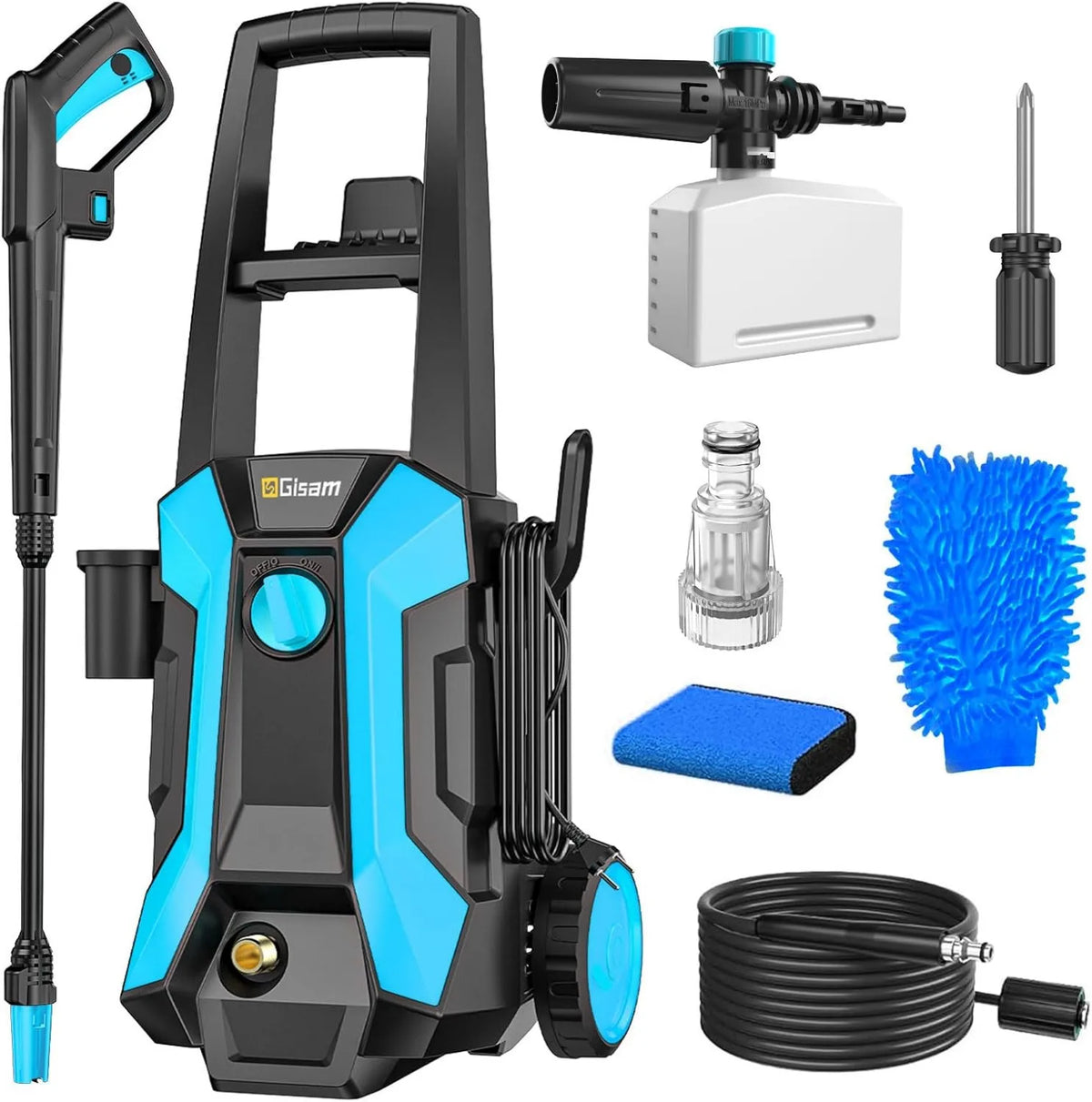 Gisam, Wysokie ciśnienie, 2200 W, 480 l / H, Max 180bar, Zwijacz rur 8m 480 l/H