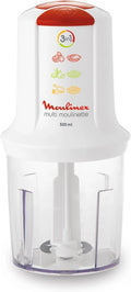 Moulinex, 3in1 AT710110, 3in1 0, 500 w biały, minishaker 0, 0, 5 l 3en1