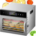 pealiritansemen suszarka do żywności, 6-poziom pies smażony, suchy dehydrater mięsa, profesjonalny dehydrater żywności, stali nierdzewnej, minutnik dotykowy i 6-Tier