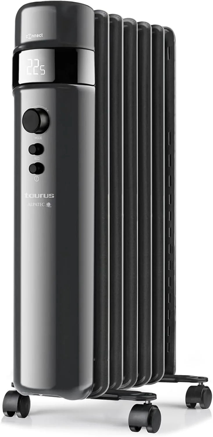TAURUS grzejnik elektryczny, Radiatory elektryczne 15 m², 1500 W, WiFi, Alpatec Agadir Connect 1500, APP, 7 elementów, 3 natężenia, tryb ECO