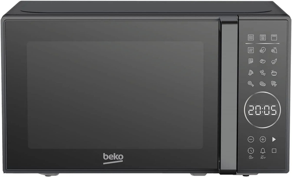 Beko MGC20130BB kuchenka mikrofalowa, 1000 W, 10 Poziomów, funkcja grilla, Kuchenka mikrofalowa z grillem 20 litrów, Cyfrowy zegar, 10 Poziomów Mocy