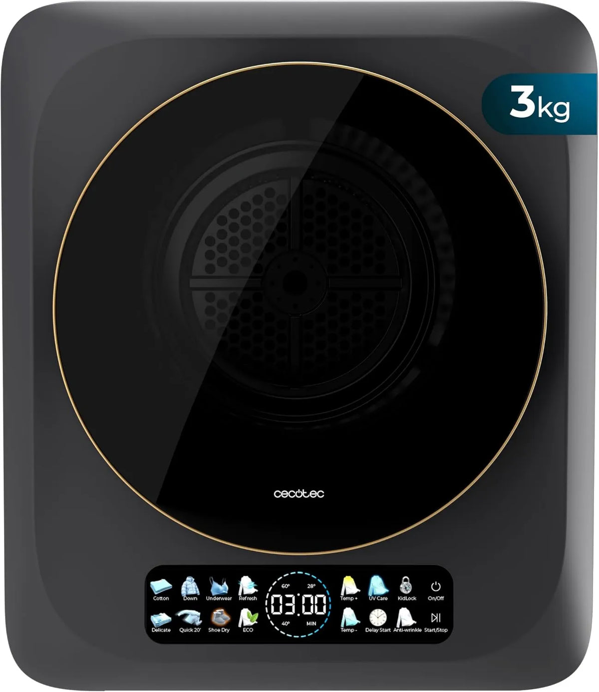 Cecotec, 3400V, 8 programów, praca automatyczna, Inteligentne suszenie automatyczne, wyświetlacz FullColor, Dry Shoe Pro i Delay Start