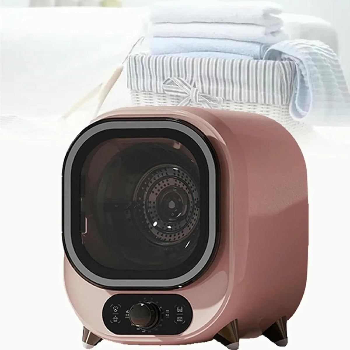 Suszarka do ubrań, 0,8 kg, PrzenośNa Suszarka BęBnowa Kondensacyjna, Wentylowana Suszarka BęBnowa 5 Kg, Mini Suszarka Wirowa Pink