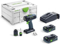 Festool T 18, Taladro atornillador a batería +3 HPC 4,0 I-Plus