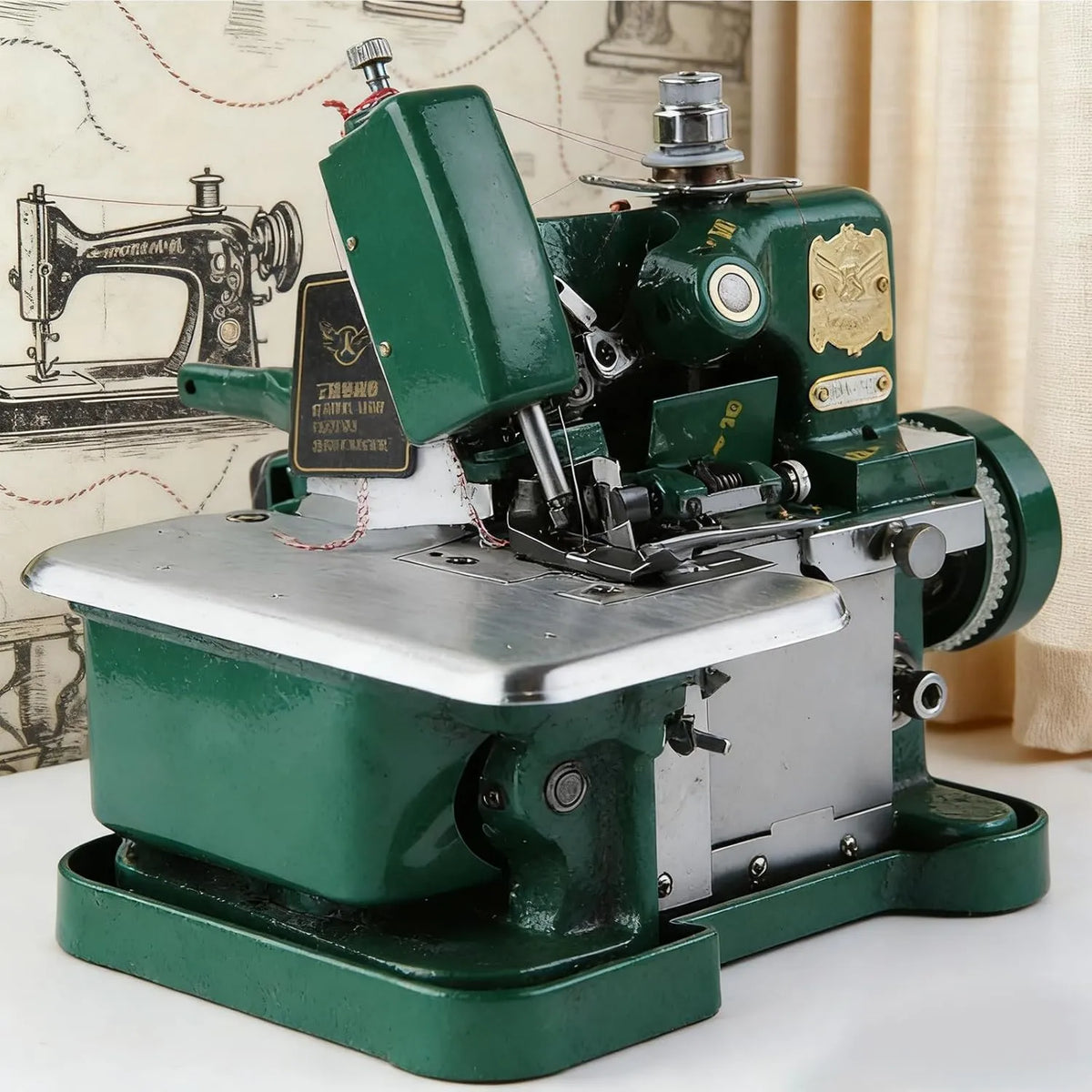 QianCruxtacy, Przemysłowy Overjeter, Niezależny mechanizm gwintowania, 3000 pts / min, Hem Szerokość 3 do 4 mm, Adapts to Different Tensiones Fabric, Garantit