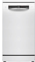 Bosch zmywarka wolnostojąca, SPS4EMW61E Zmywarka, 45 cm, Strona główna Connect, szczupły format, cichy, biały, Vario Slimline Shooter, Cisza na żądanie, Seria 4, Free- stojący