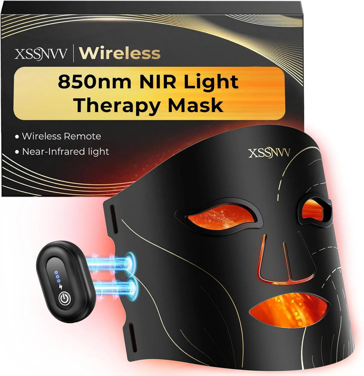 XSSNVV, NVV03 LED twarzy bezprzewodowa maska