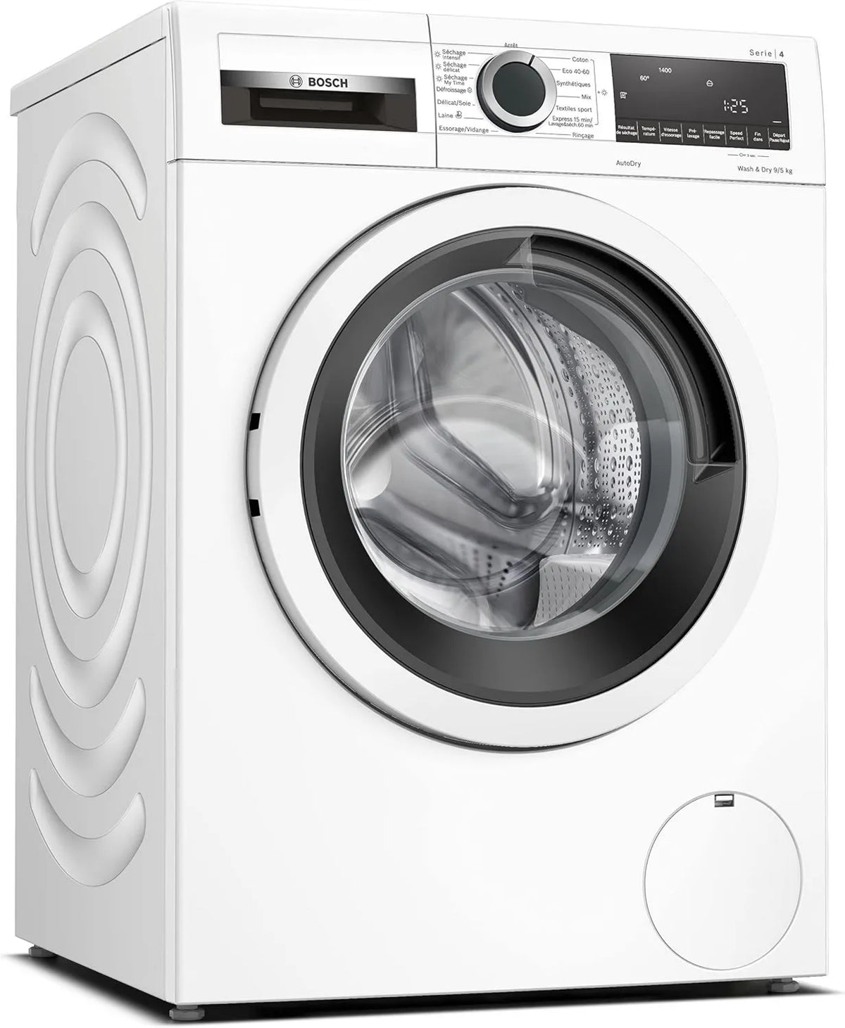 Bosch pralka, WNA144 V0FR, 5 kg, suszarka, biel, i suszenie 60 minut, 1400 t, min, Seria 4, stojąco