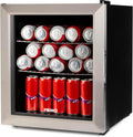 PRIMO minilodówka, PR194BC lodówka napojami - Minibar - Mini lodówka - Drzwi, 46 l, freestanding, szkło, czarny, minibar