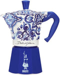 Ekspres ciśnieniowy, 6 filiżanek, Bialetti Dolce & Gabbana Mocha Express Blue Mediterraneo na 6 filiżanek, Direct Fire, ekspres do kawy