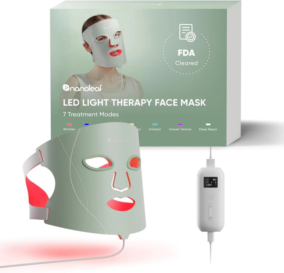 Nanoleaf, Nanolif LED Maska, 7 modów, Terapia facjat, 432 diody LED